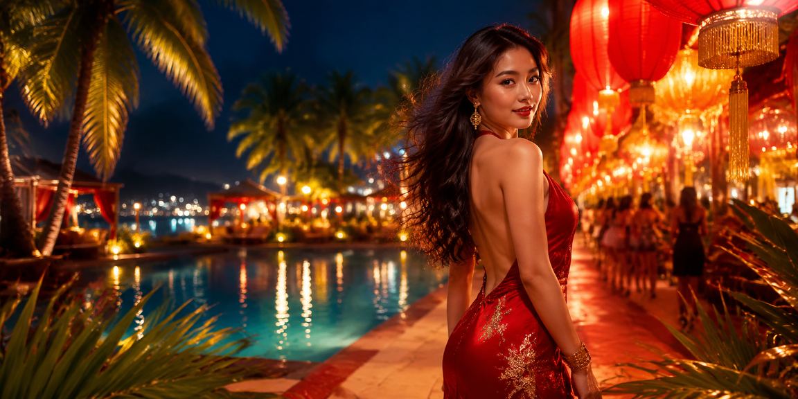Không khí sôi động khu giải trí và chợ đêm Nha Trang về ban đêm